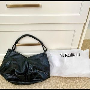 Vintage Bottega Veneta Baguette Python Diamond Bag